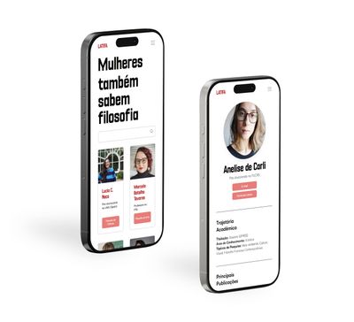 Site Mulheres Também Sabem Filosofia no celular