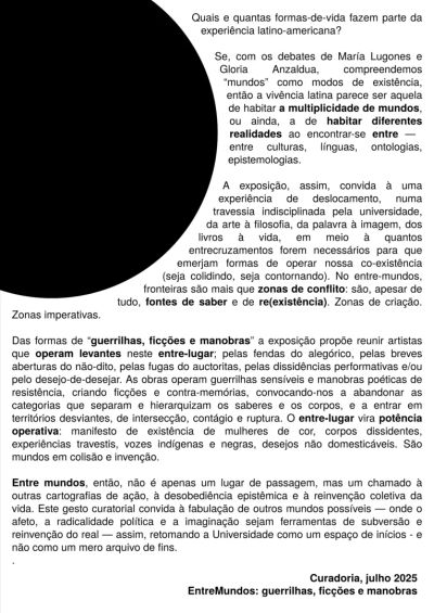 Cartaz evento EntreMundos